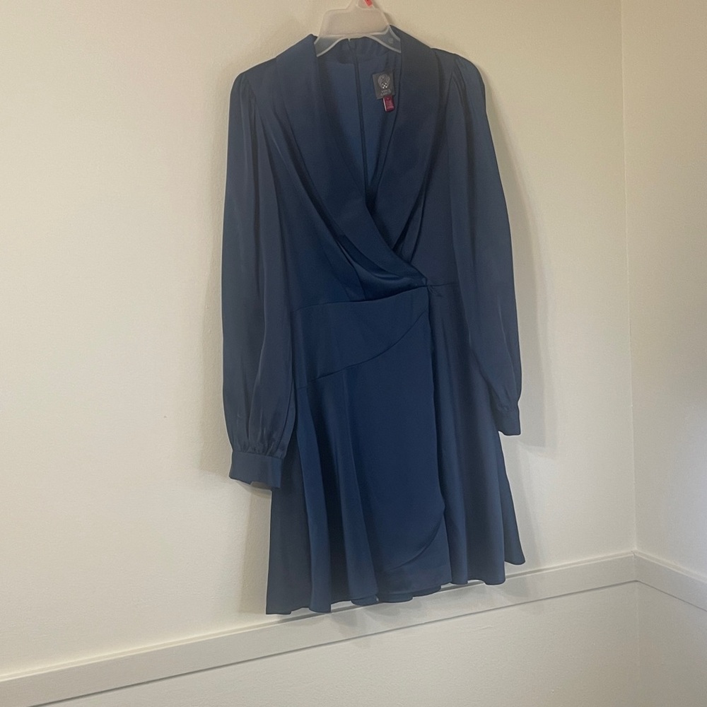 Vince Camuto Deep Blue Long Sleeve Dress